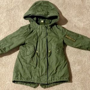 GAP Olive Green Hooded Coat Girls/Toddler Size 2